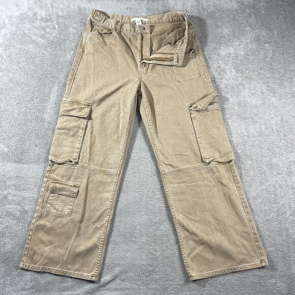 Altar'd State Pants - Altar’d State Cargo Wide Leg Pant DJ25176FT63 Khaki Cream 31 Streetwear Outdoors